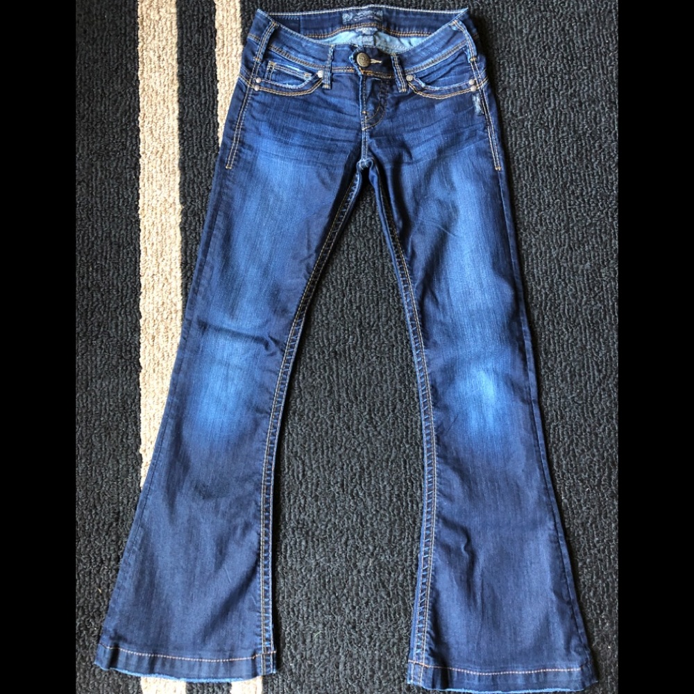 Worn a few times silver jeans